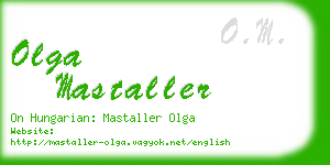 olga mastaller business card
